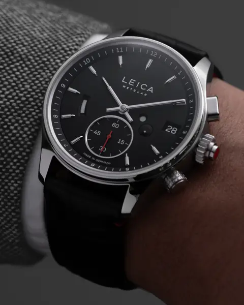 Man with a Leica Watch on wrist