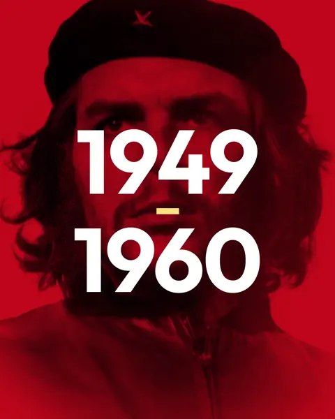 Che Guevara. 1949-1960 in the foreground