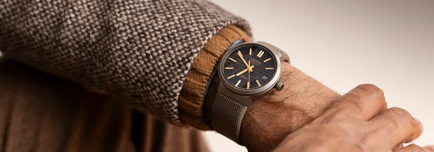 Man with a Leica Watch on wrist