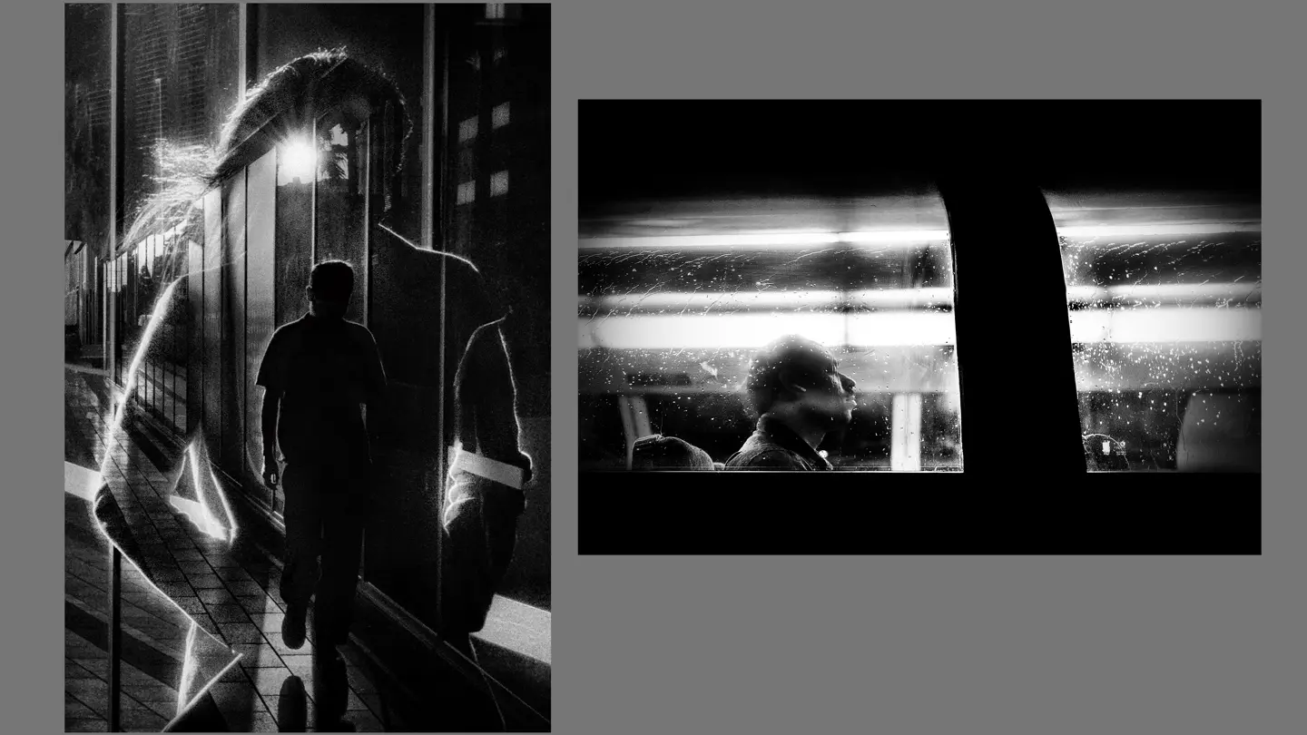 Black and white portrait of a man