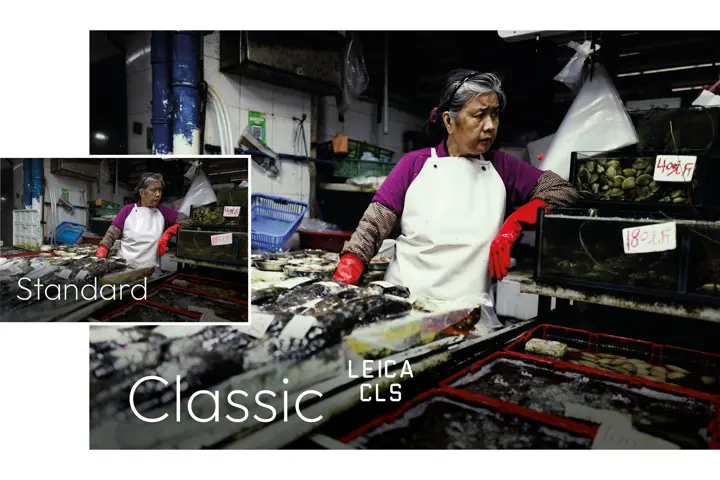 market stand with sea food