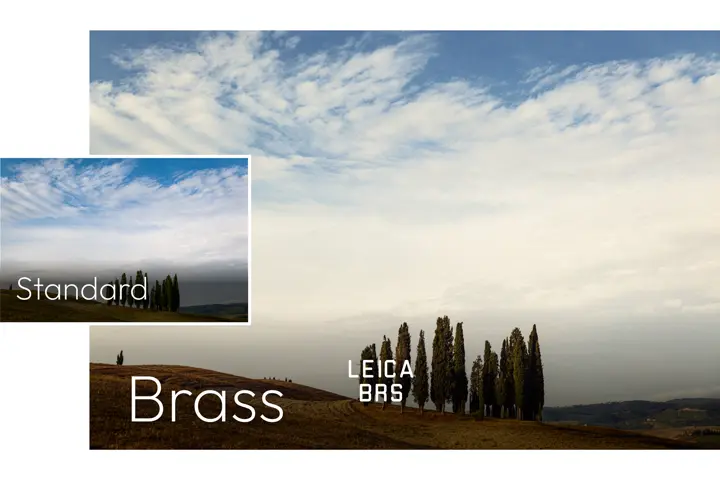 Two pictures of an Landscape with different filters