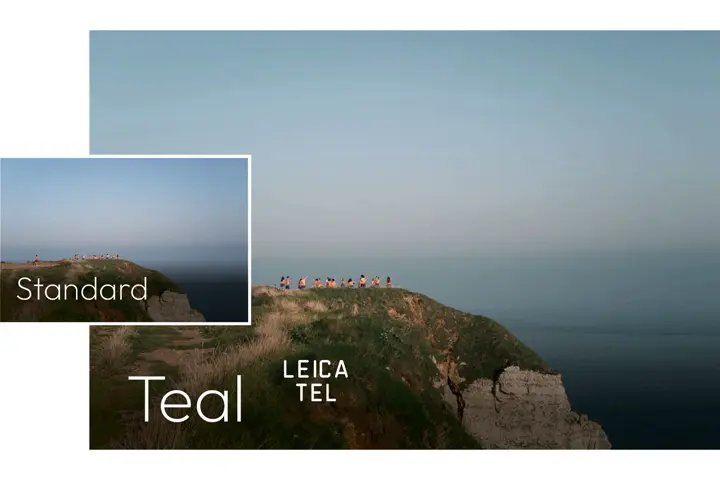 Leica Looks Teal People on a Mountain