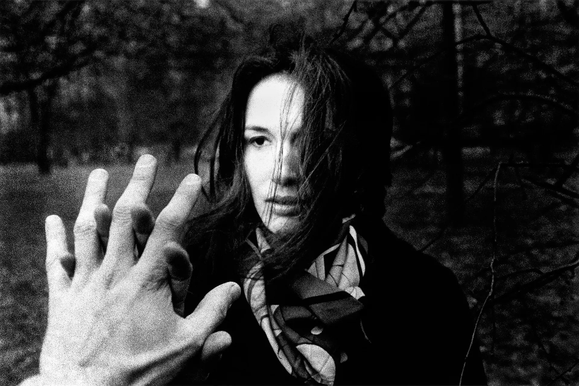 Black and white portrait of a woman