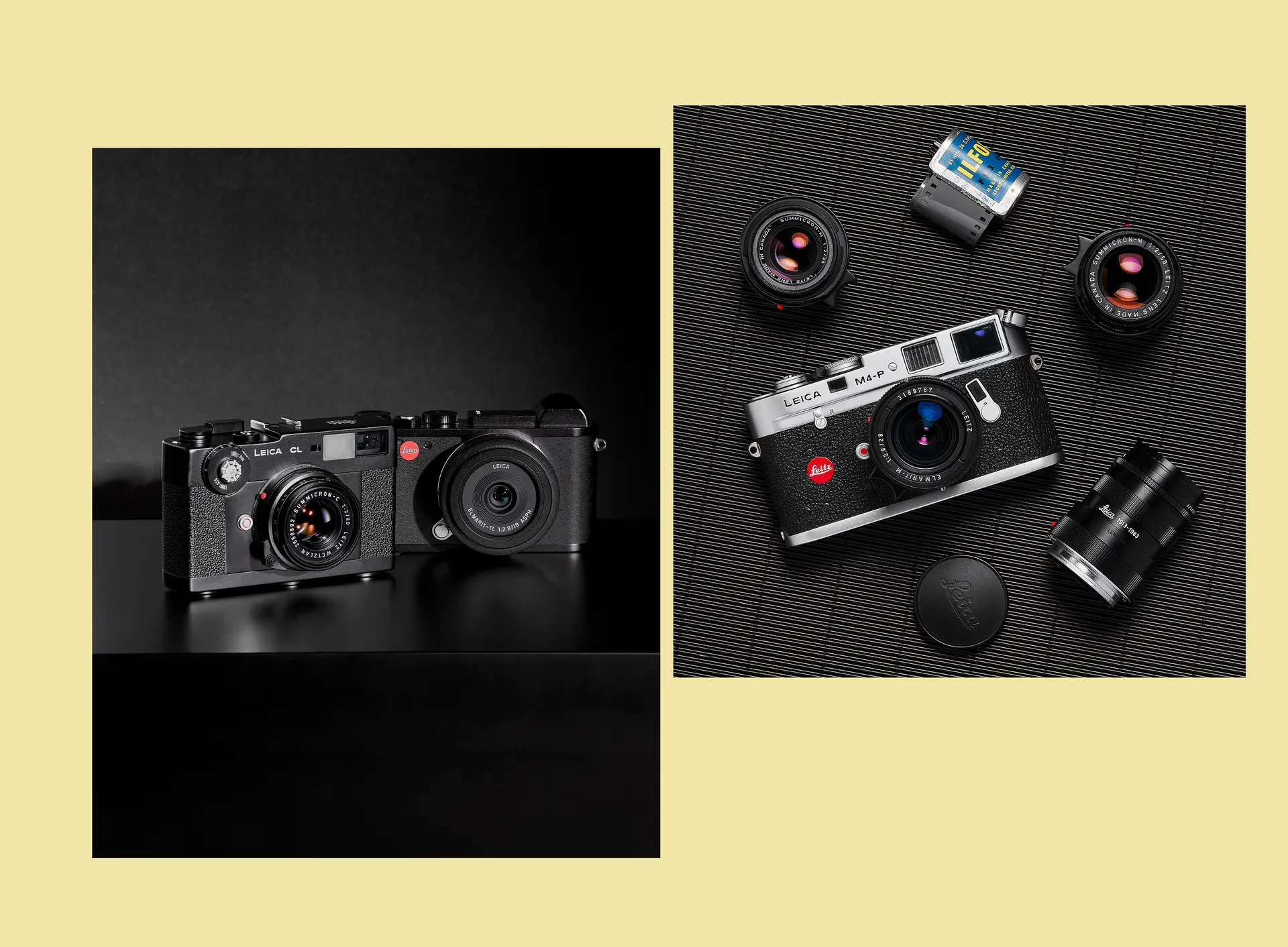 Leica cameras and lenses