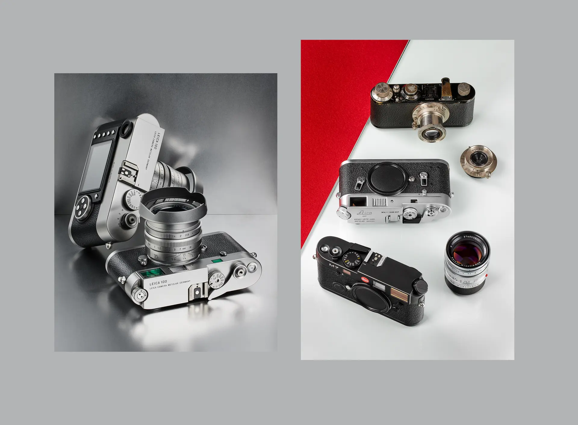 Portfolio of vintage and new Leica M cameras