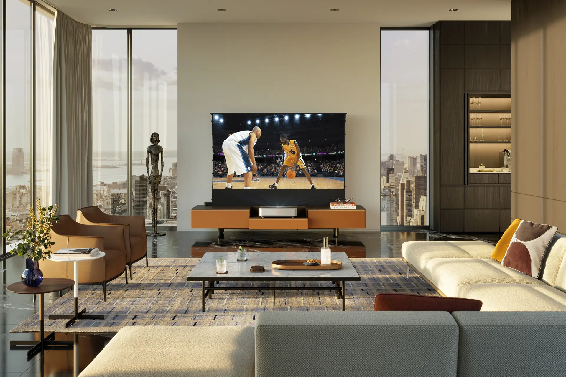 American living room Cine 1