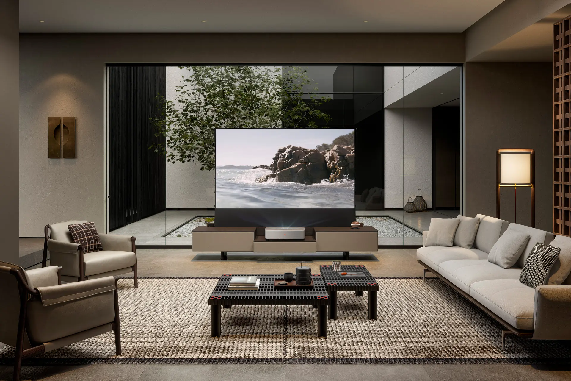 Cine 1 in asian living room