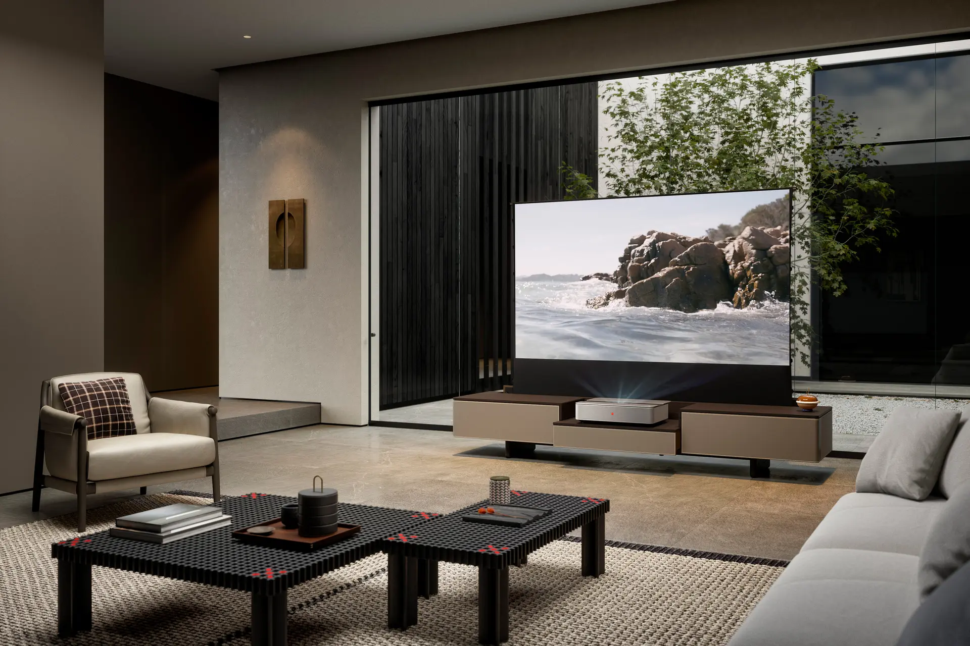 Cine 1 in asian living room rightside